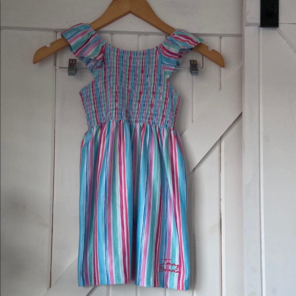 Tommy Bahamas NWT Girls Size 4 Stripes Kids Dress Blue, Pink, White
